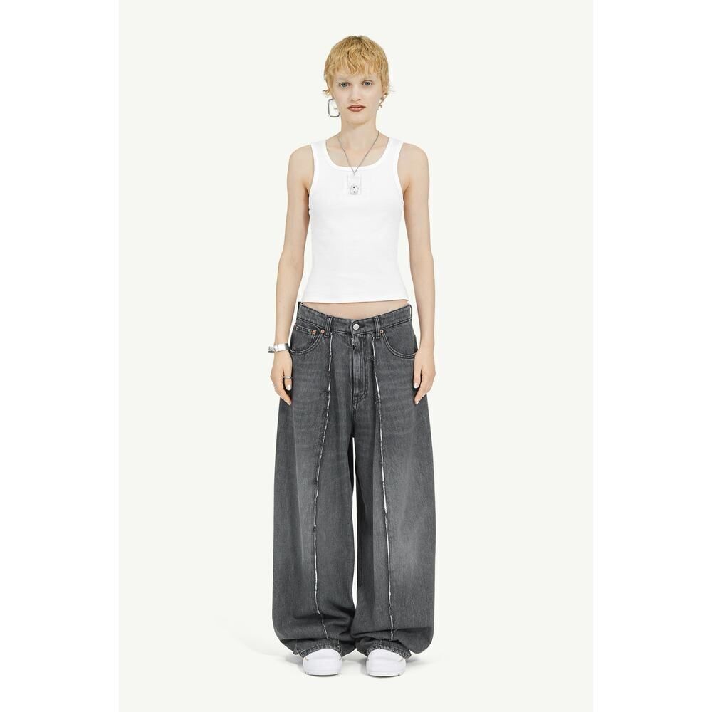 MM6 Maison Margiela Gray Raw Edge Jeans 25”